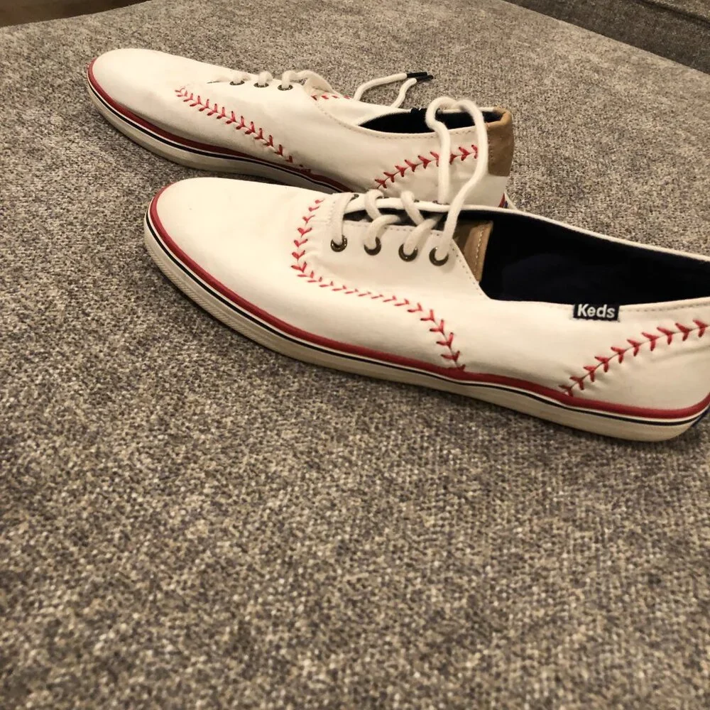 Women's Baseball Theme Keds Sneakers, Size 8 - Picture 2 of 4